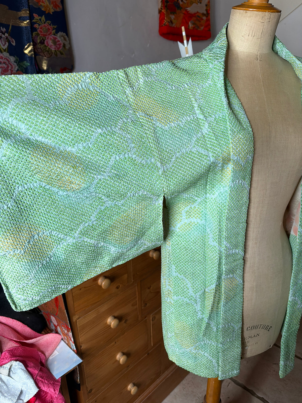 Haori veste pour kimono japonais Shibori en soie Neuf