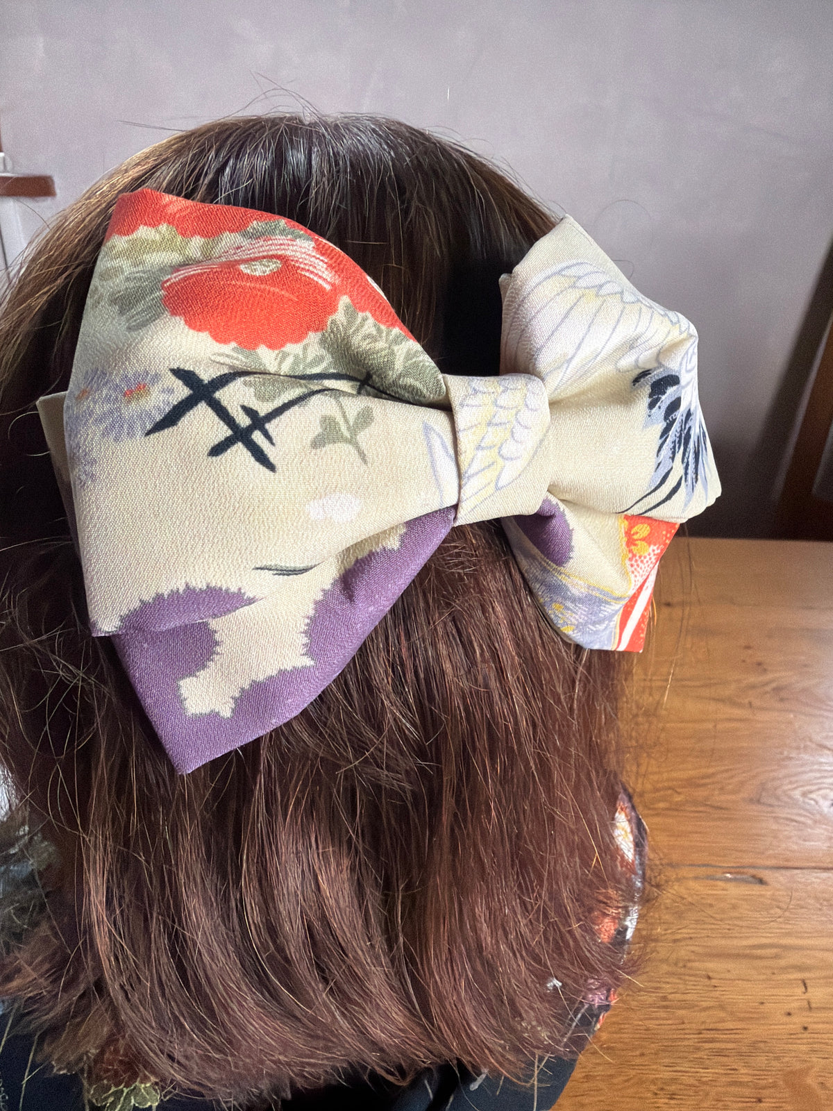 Barette japonaise kimono en soie