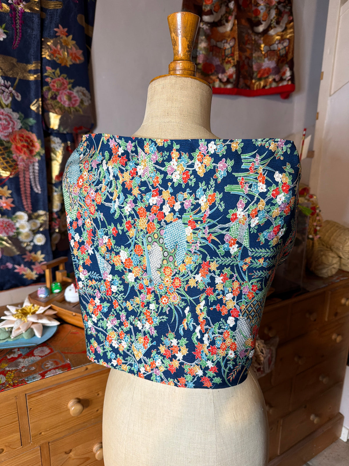 Top tunique 3 en 1 kimono japonais en soie