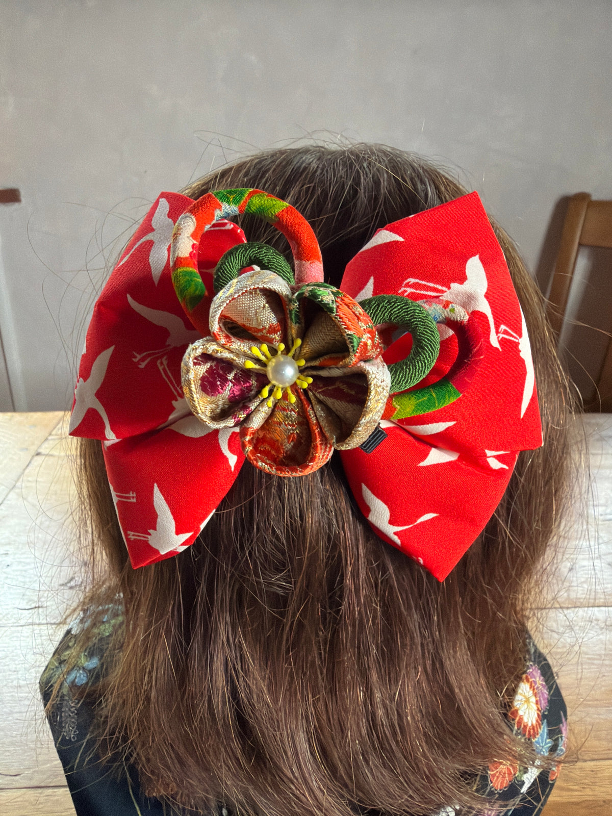 Barette japonaise kimono en soie