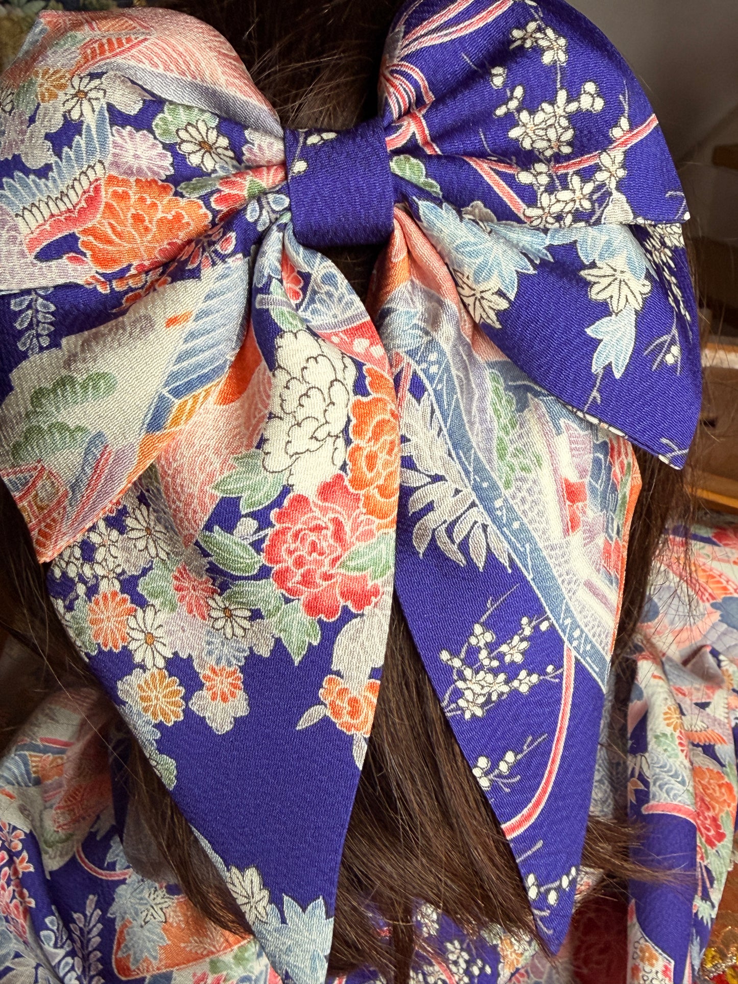 Barette japonaise kimono en soie