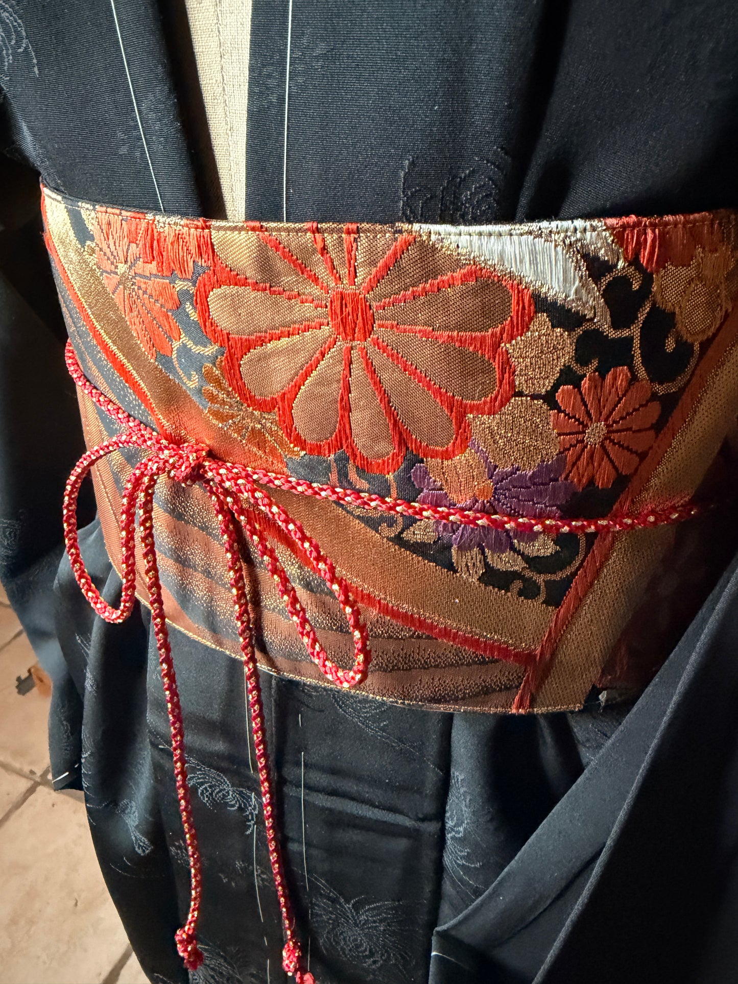 Ceinture Obi kimono japonais en soie