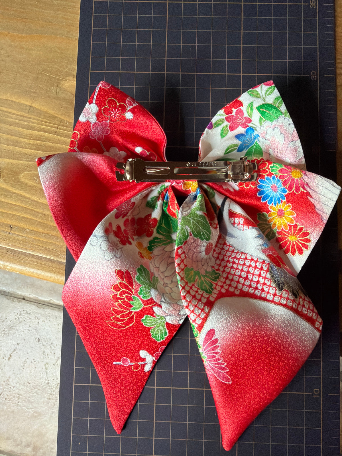 Barette pour les cheveux kimono japonais enfant en soie