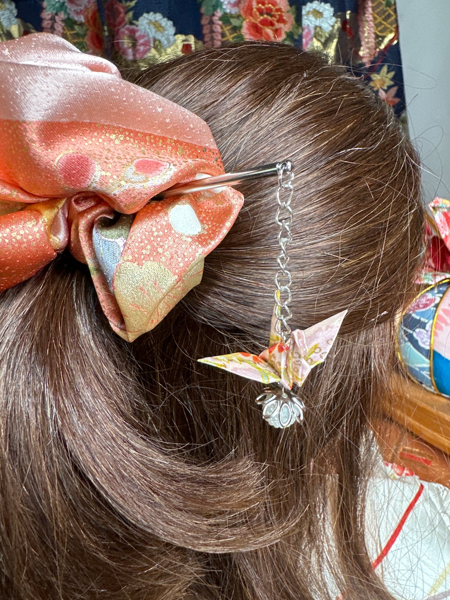 Kanzashi grue oiseau japonais