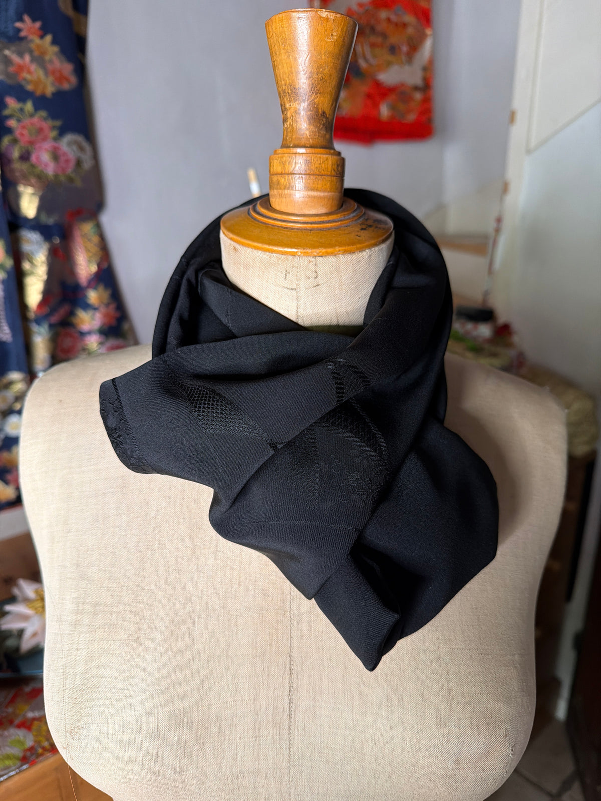 Tour de cou foulard kimono japonais en soie