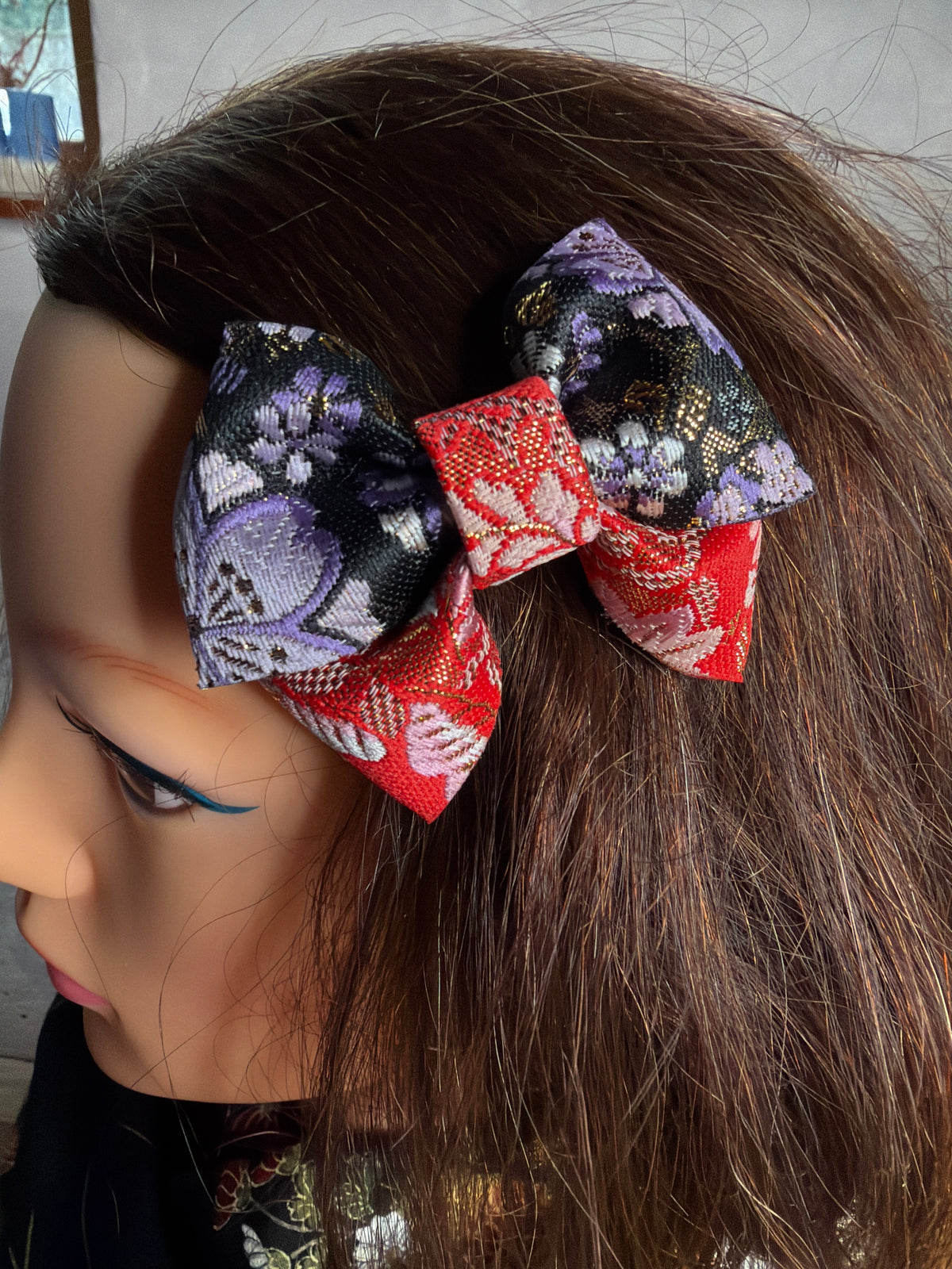 2 pinces à cheveux rubans japonais kimono