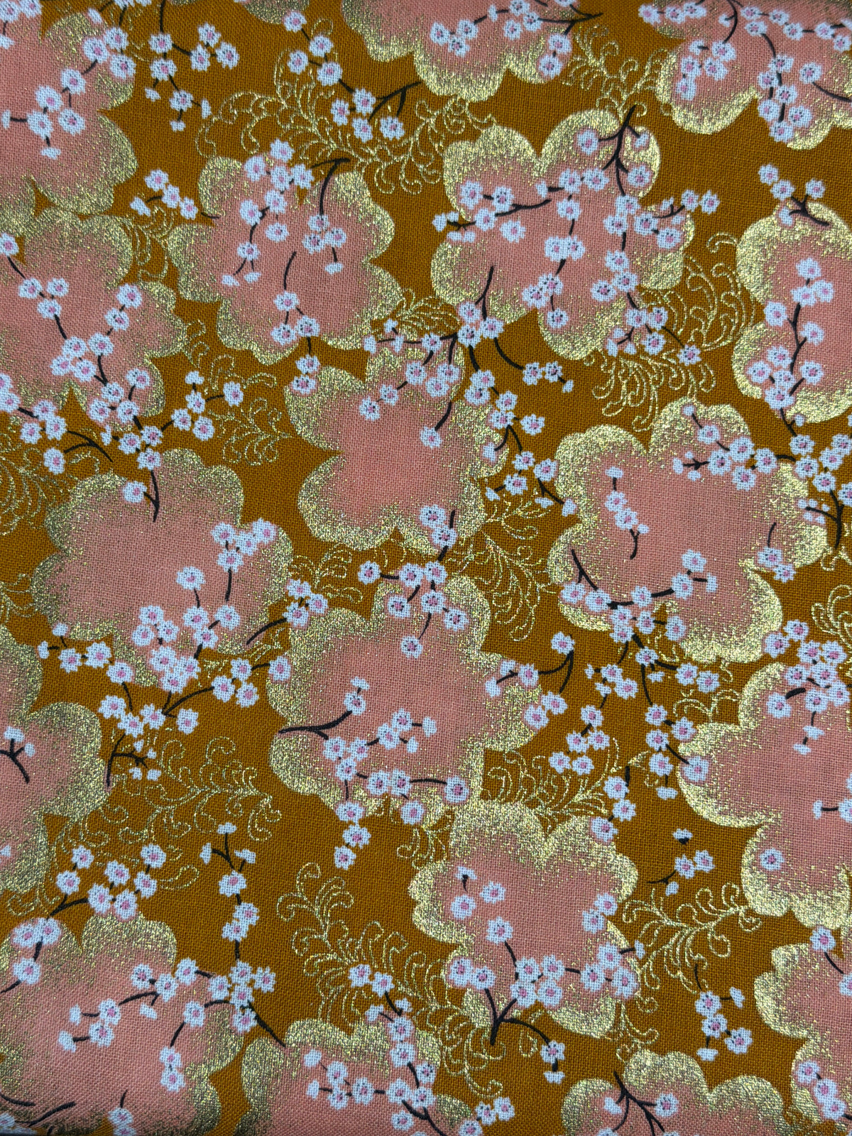 Tissu japonais en coton fleur de cerisier japonaise 4 couleurs disponibles
