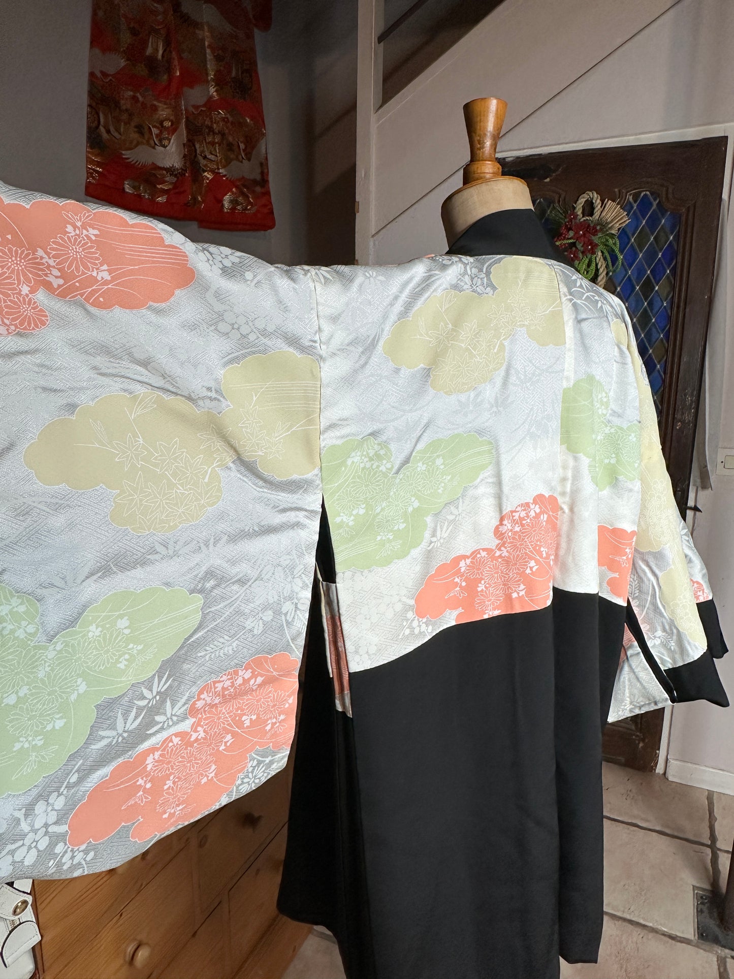Haori veste de kimono femme en soie Neuf grand taille