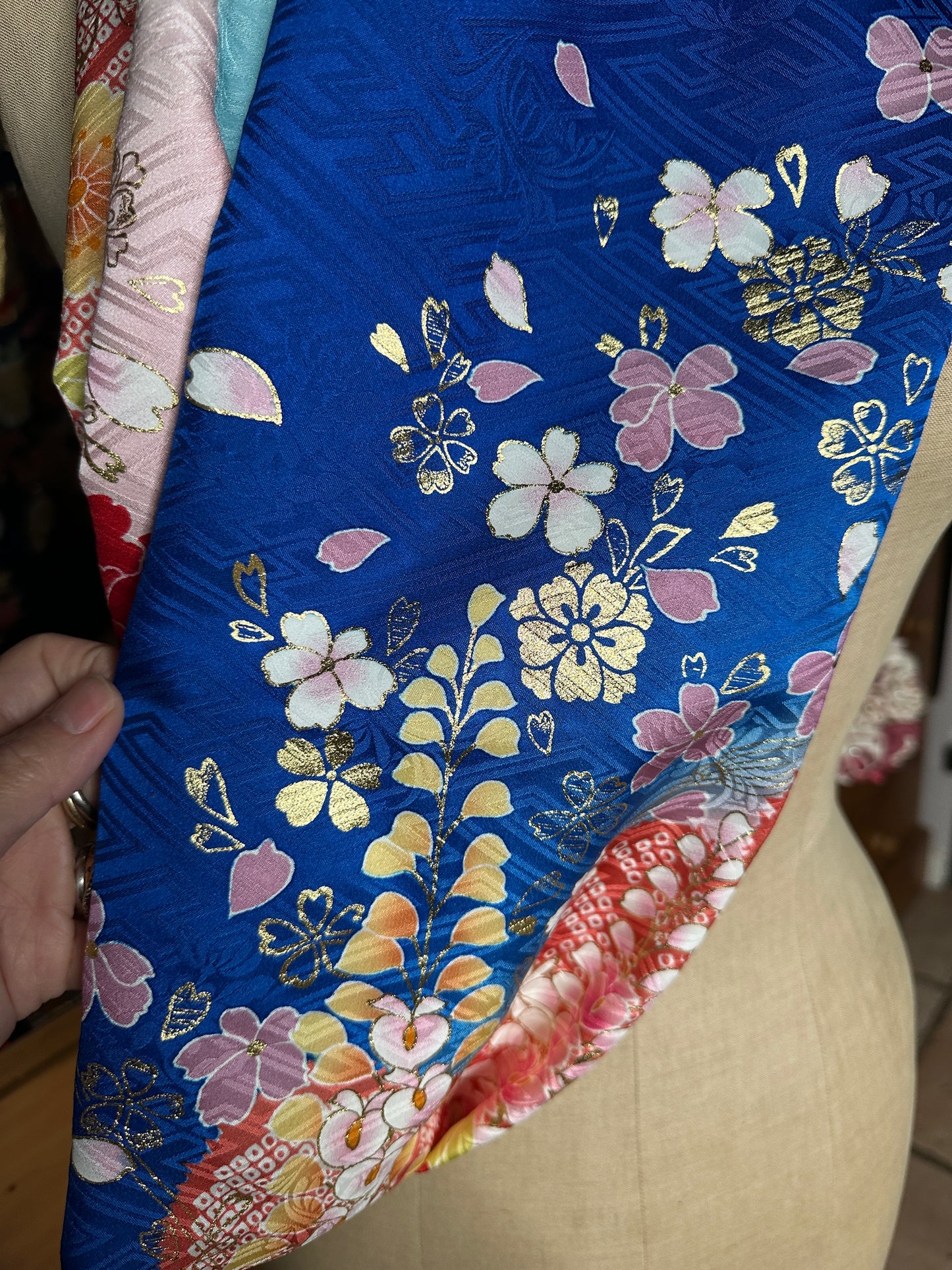 Snood tour de cou kimono Japonais en soie