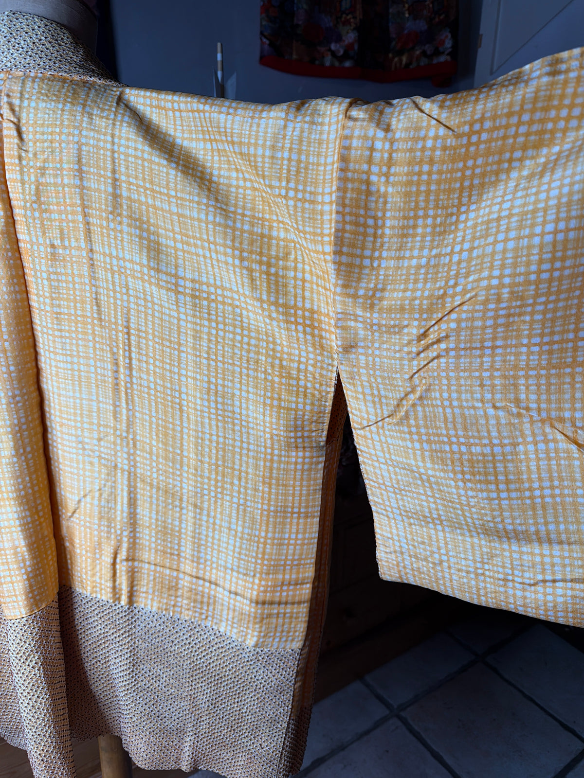 Haori veste de kimono japonais en soie Shibori avec Haorihimo inclus