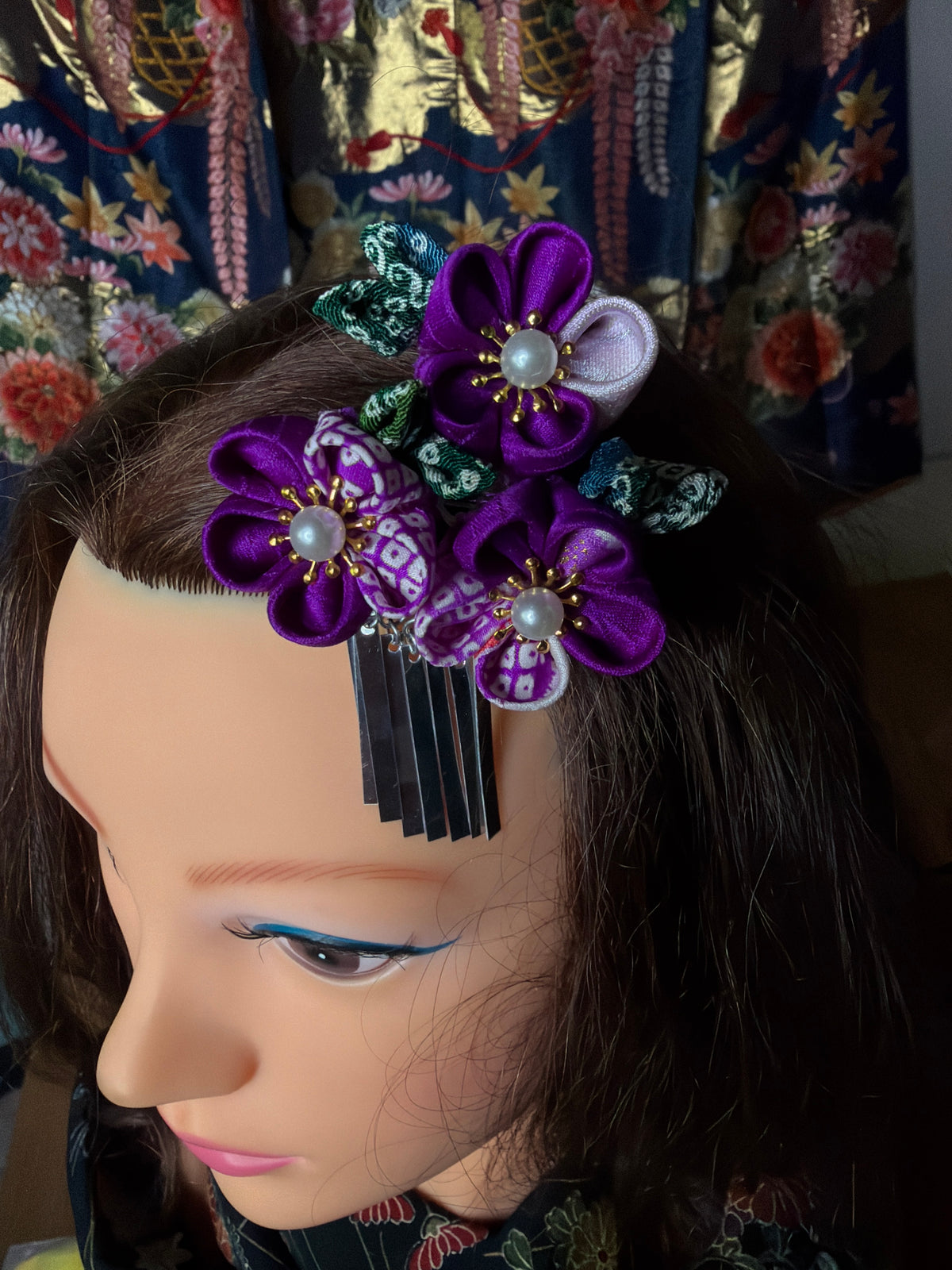 Kanzashi Barette Tsumamisaiku japonaise petit modèle