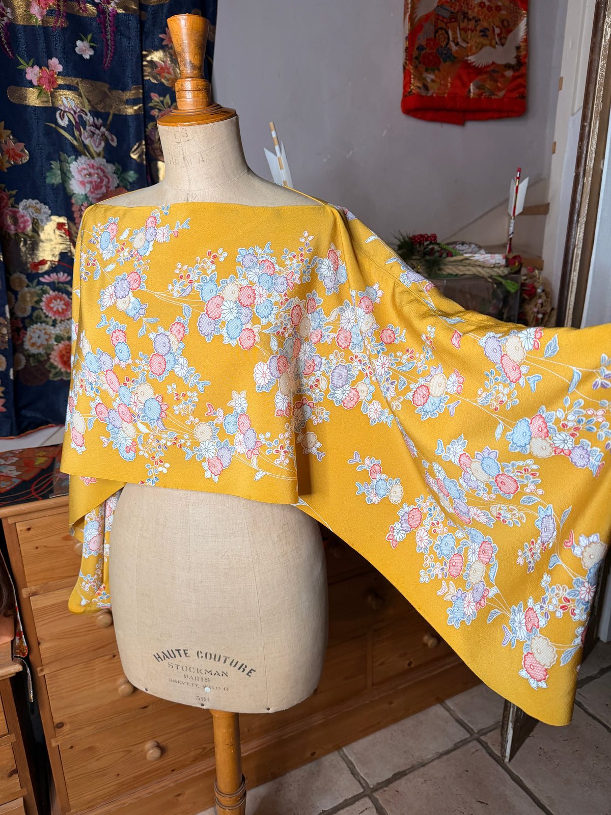 Top tunique kimono en soie 3 en 1