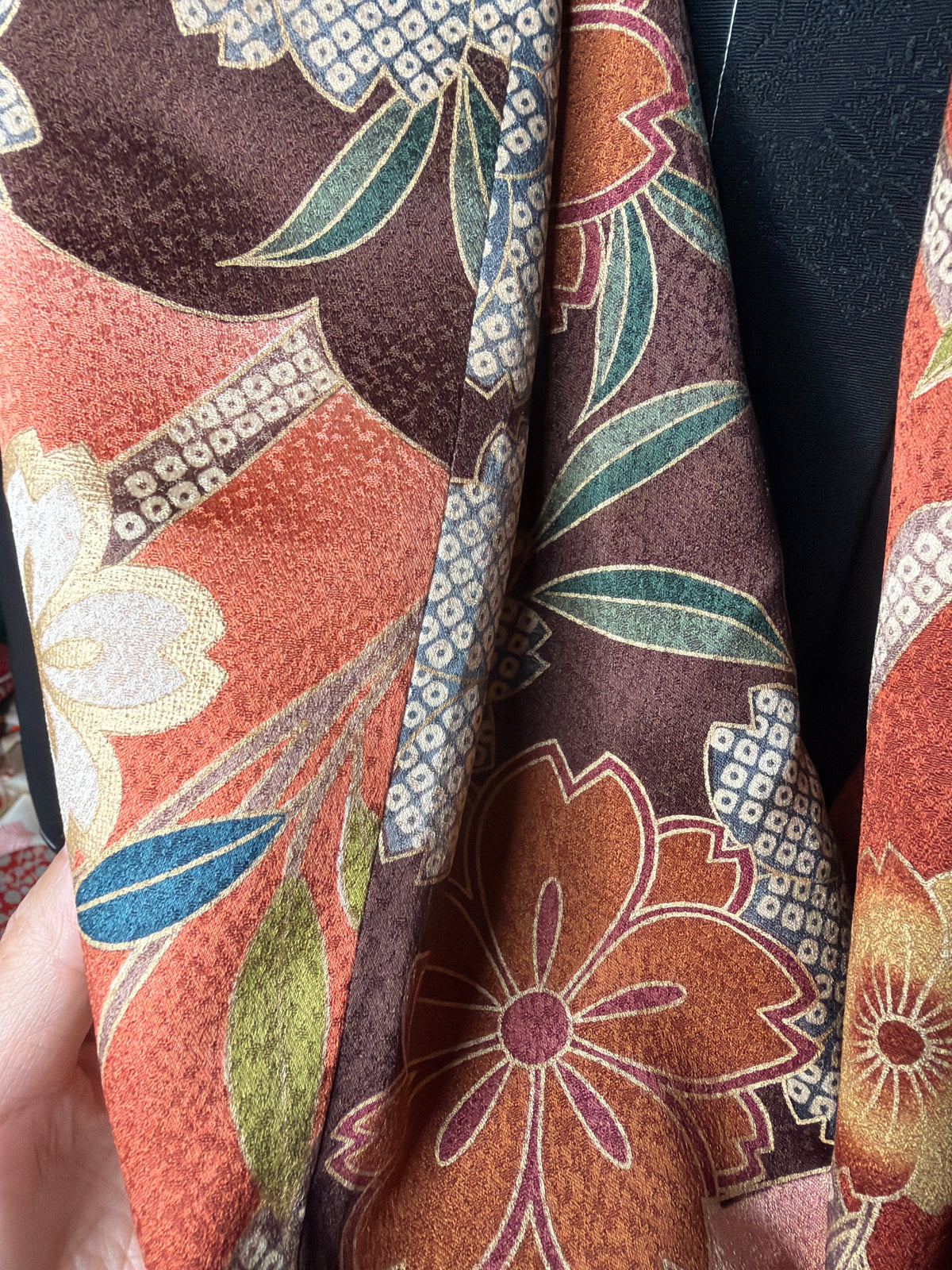 Tour de cou snood furisode kimono japonais en soie