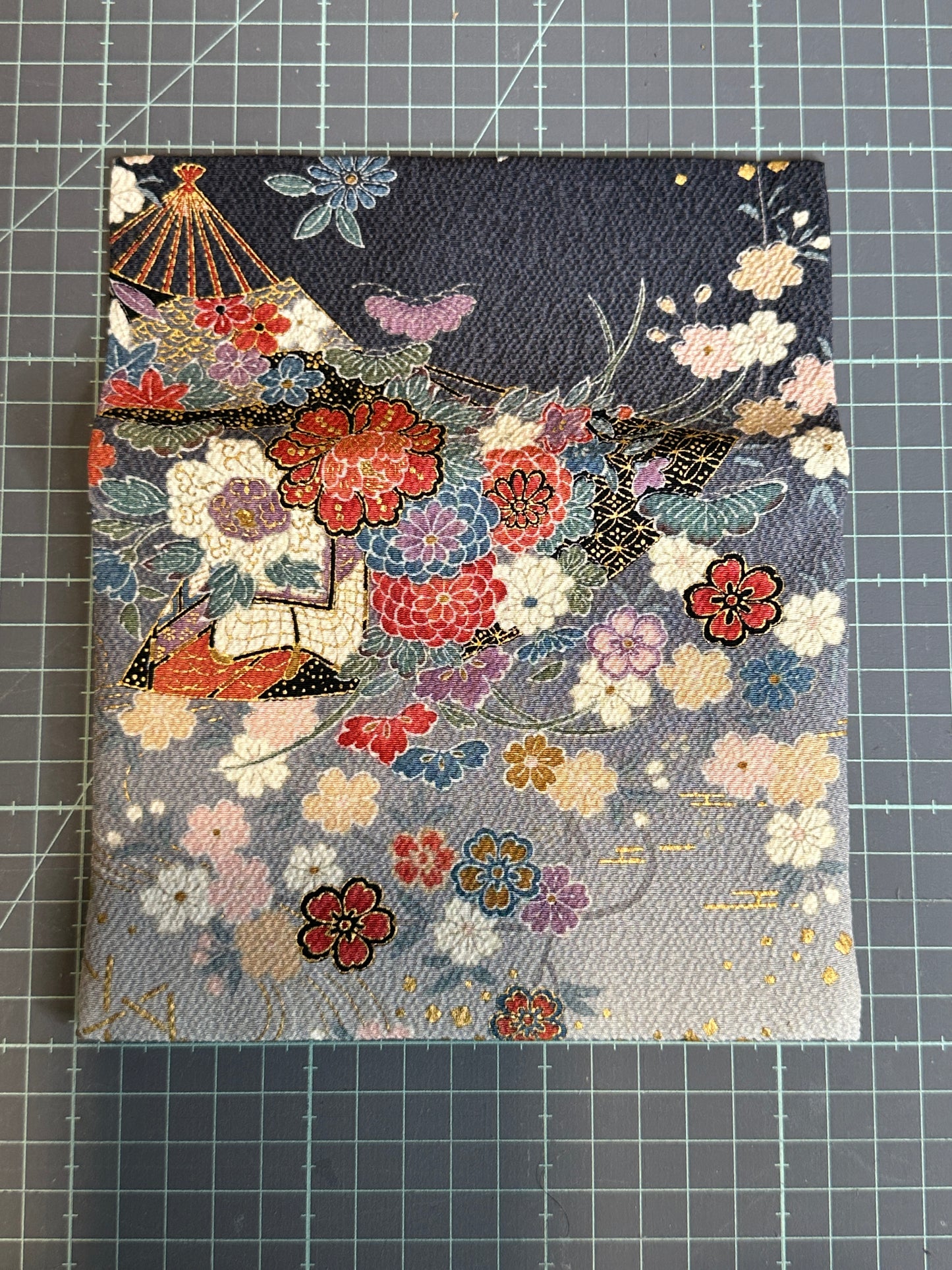 Pochette 2 compartiments kimono japonais en soie