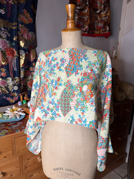Top tunique 3 en 1 kimono japonais en soie