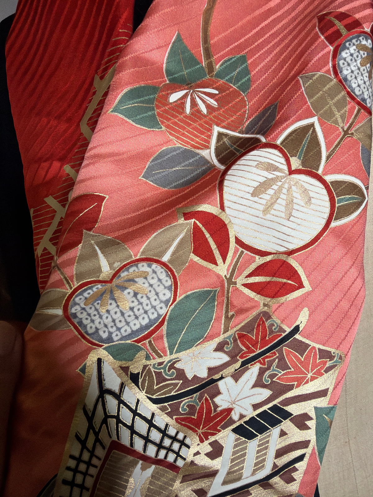 Tour de cou snood furisode kimono japonais en soie
