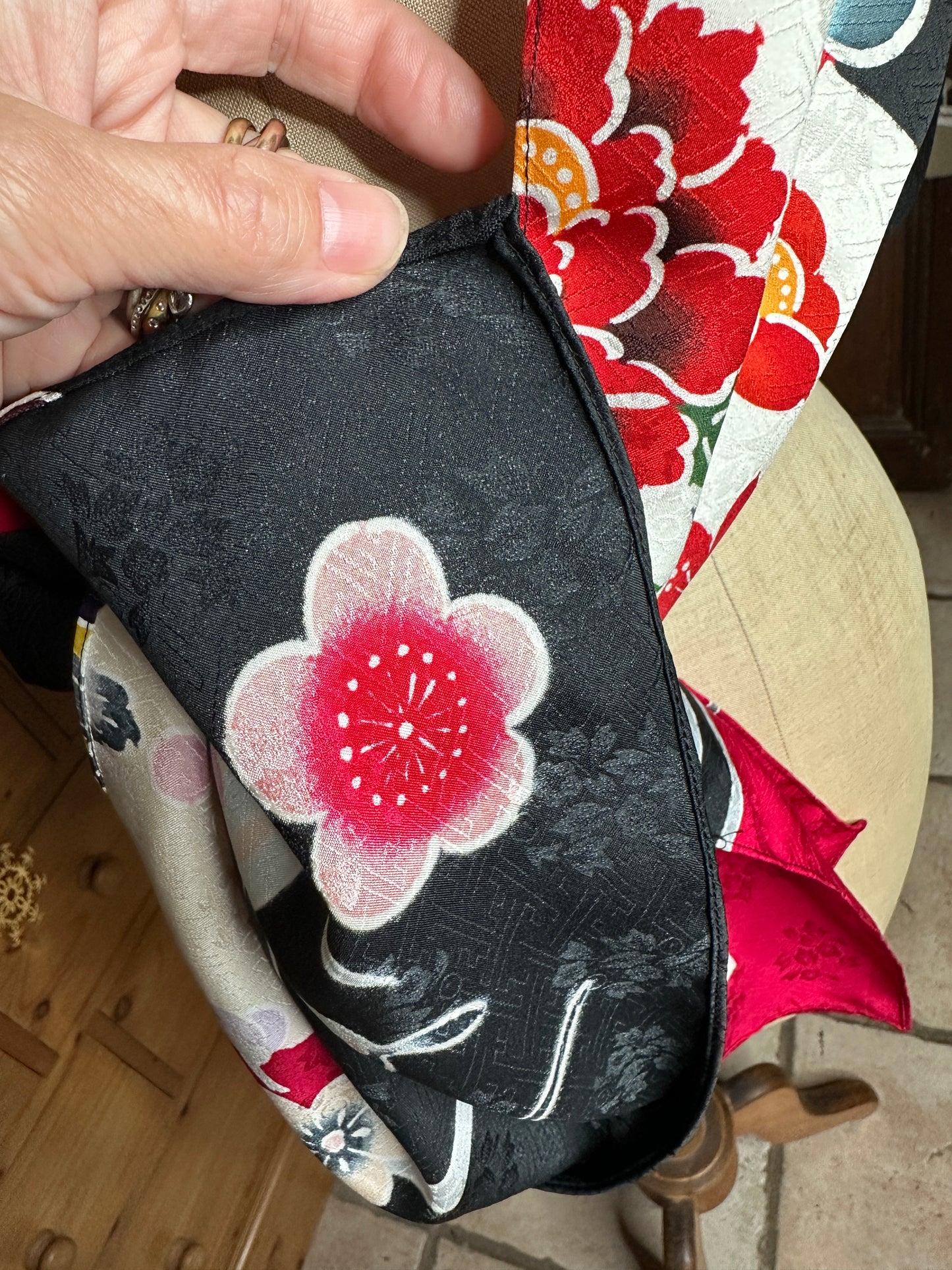 Foulard Châle furisode kimono japonais en soie