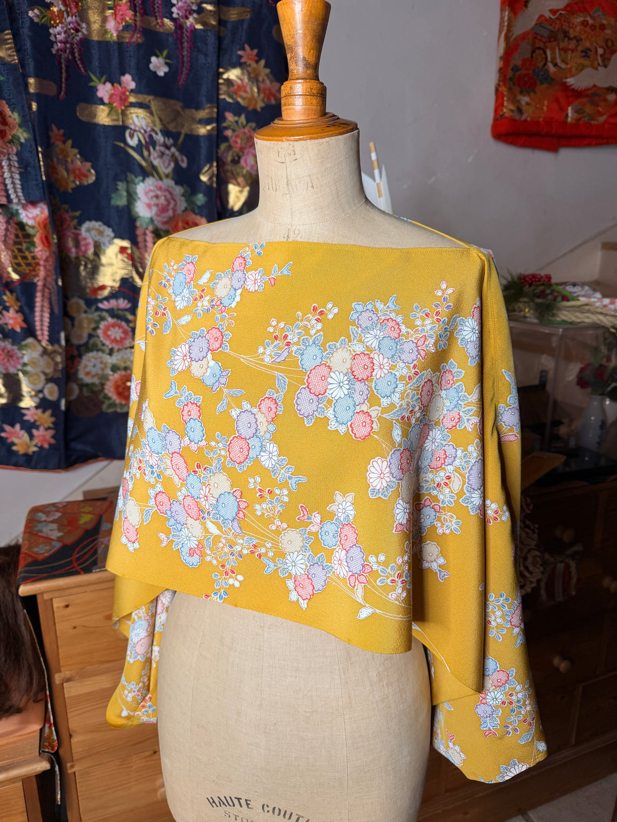 Top tunique kimono en soie 3 en 1