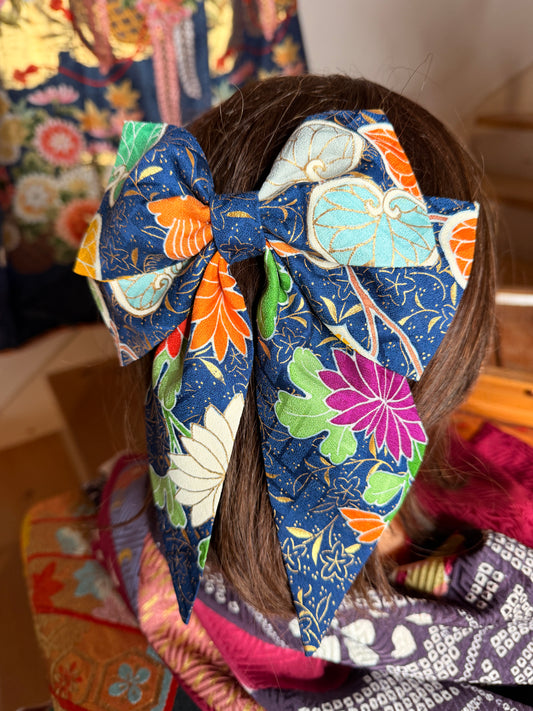 Barette japonaise kimono furisode en soie Neuf