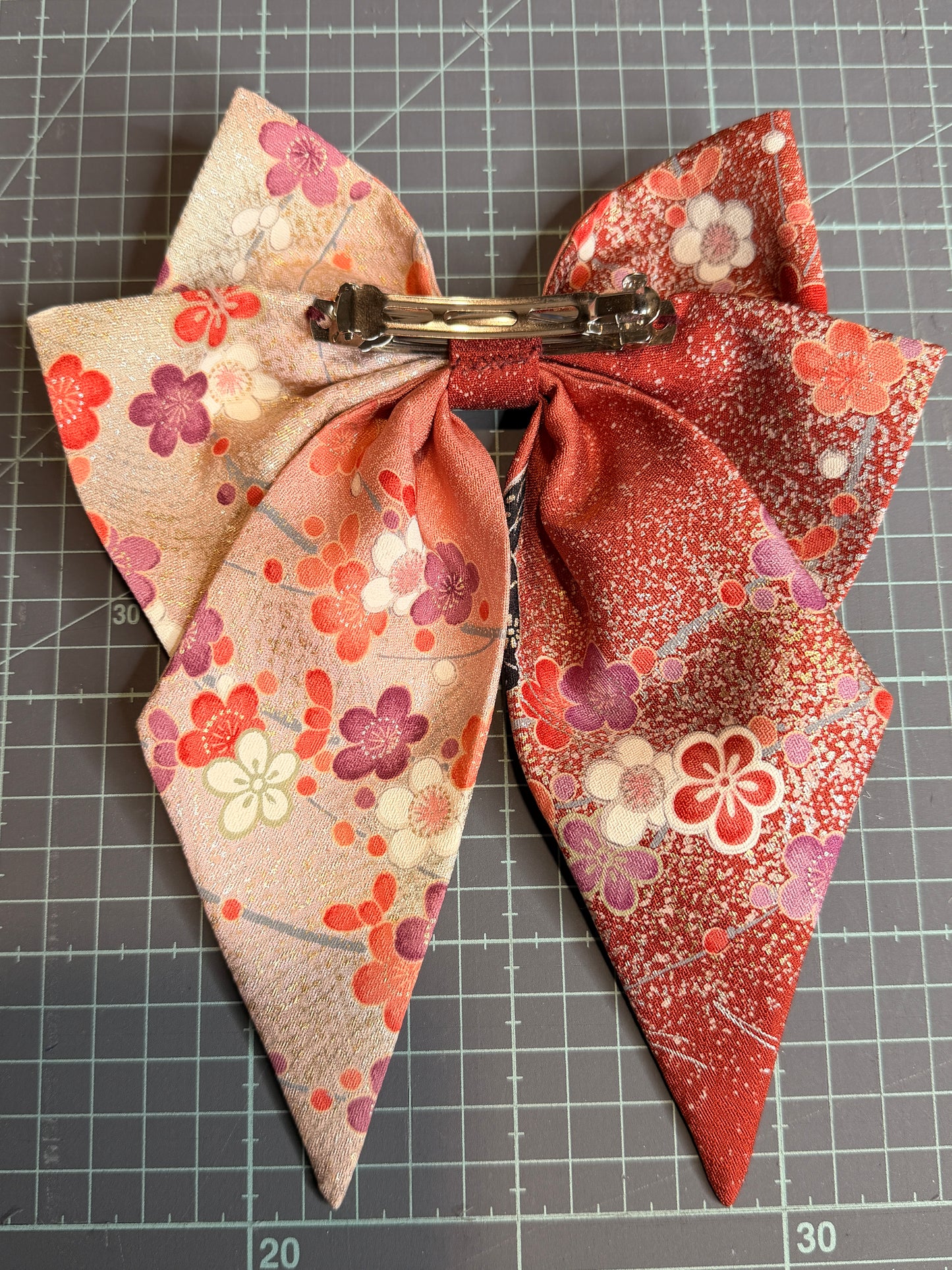 Barette japonaise kimono en soie