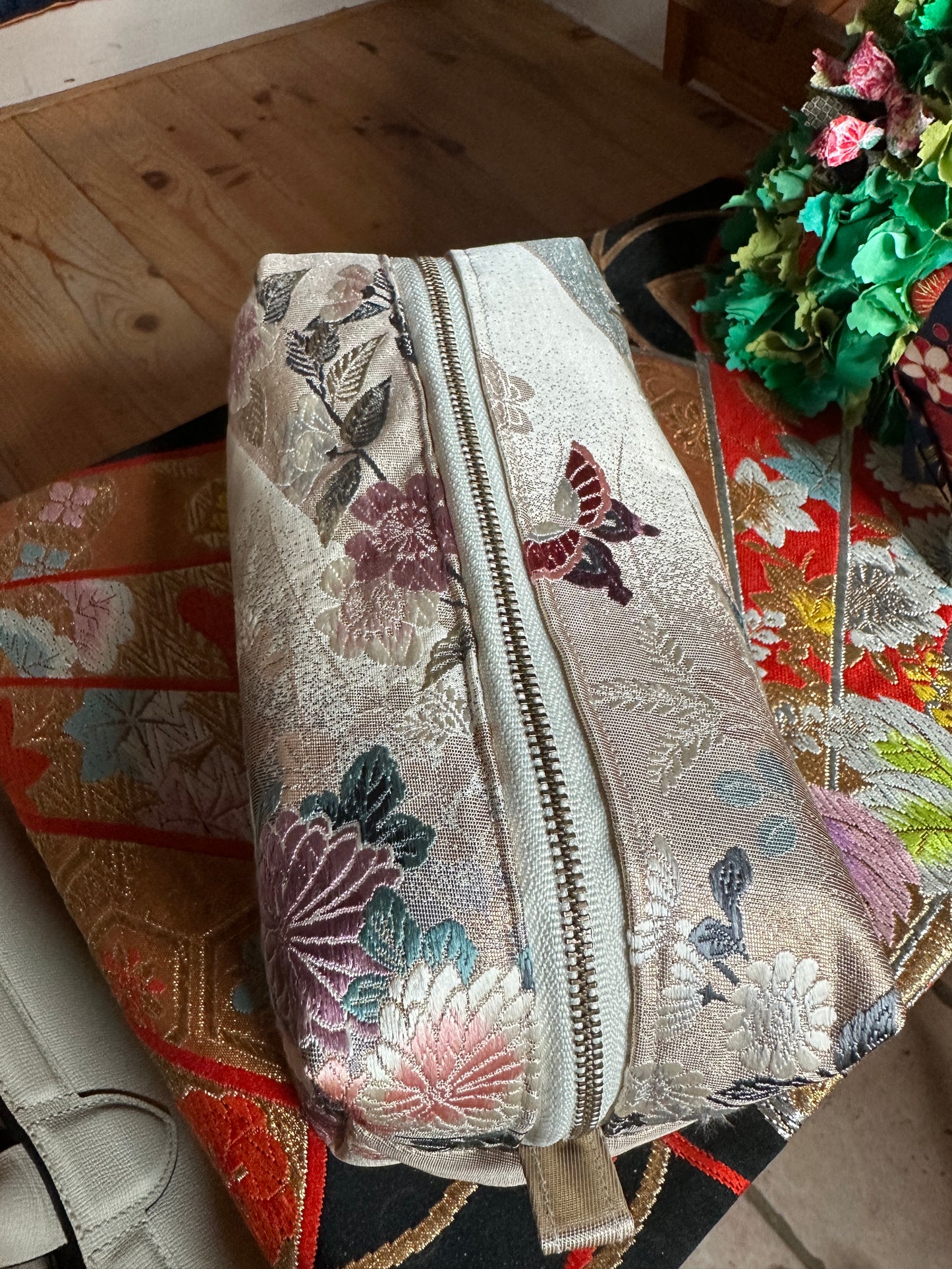 Trousse de toilette Obi kimono japonais en soie