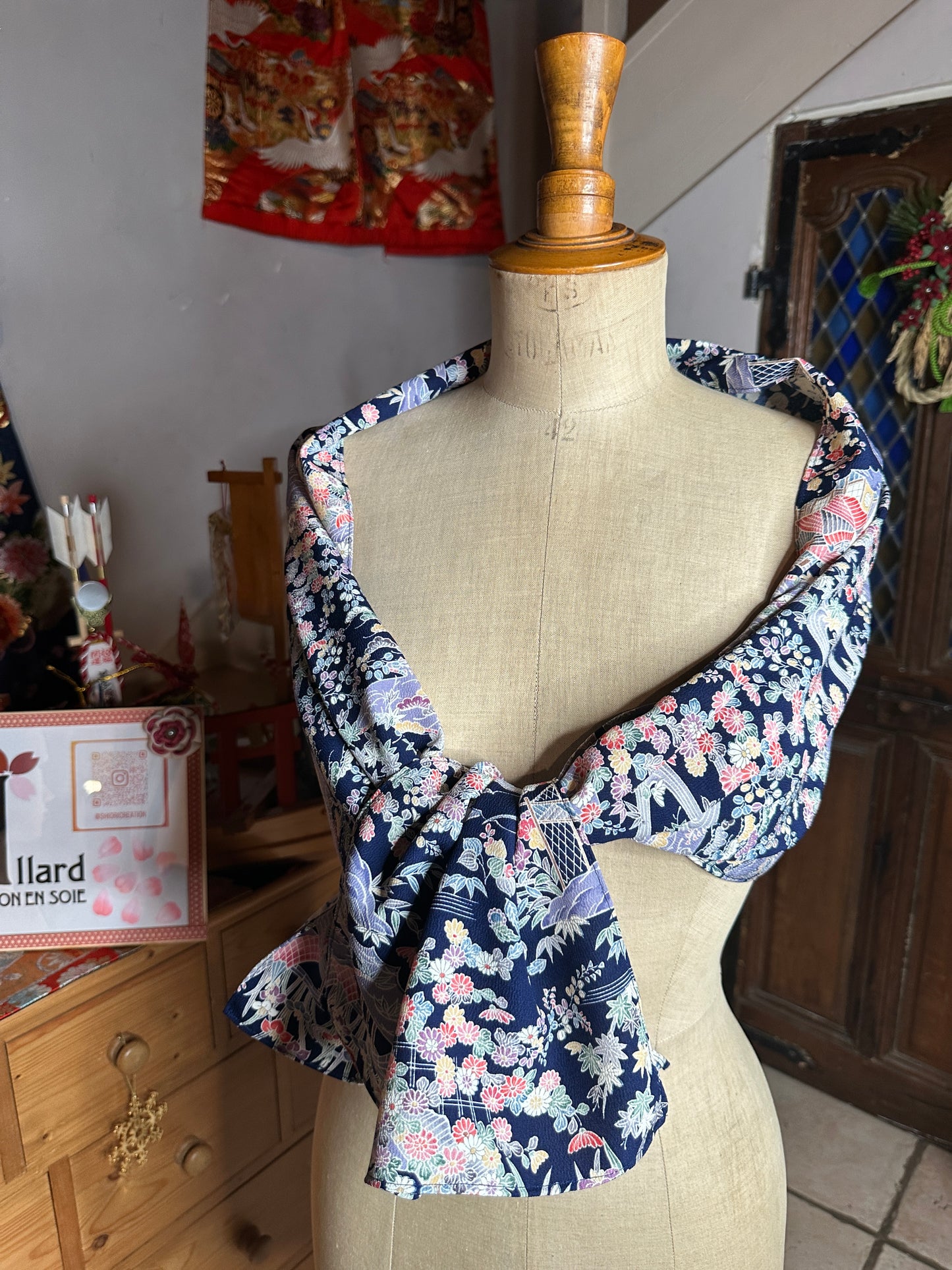 Foulard kimo japonais en soie