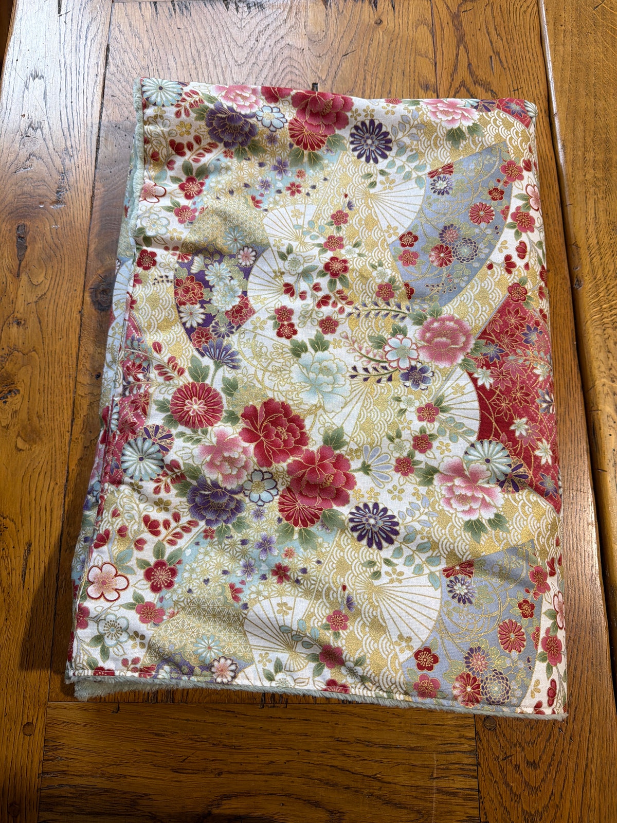Momonga veste réversible tissu japonais en coton et micro polaire
