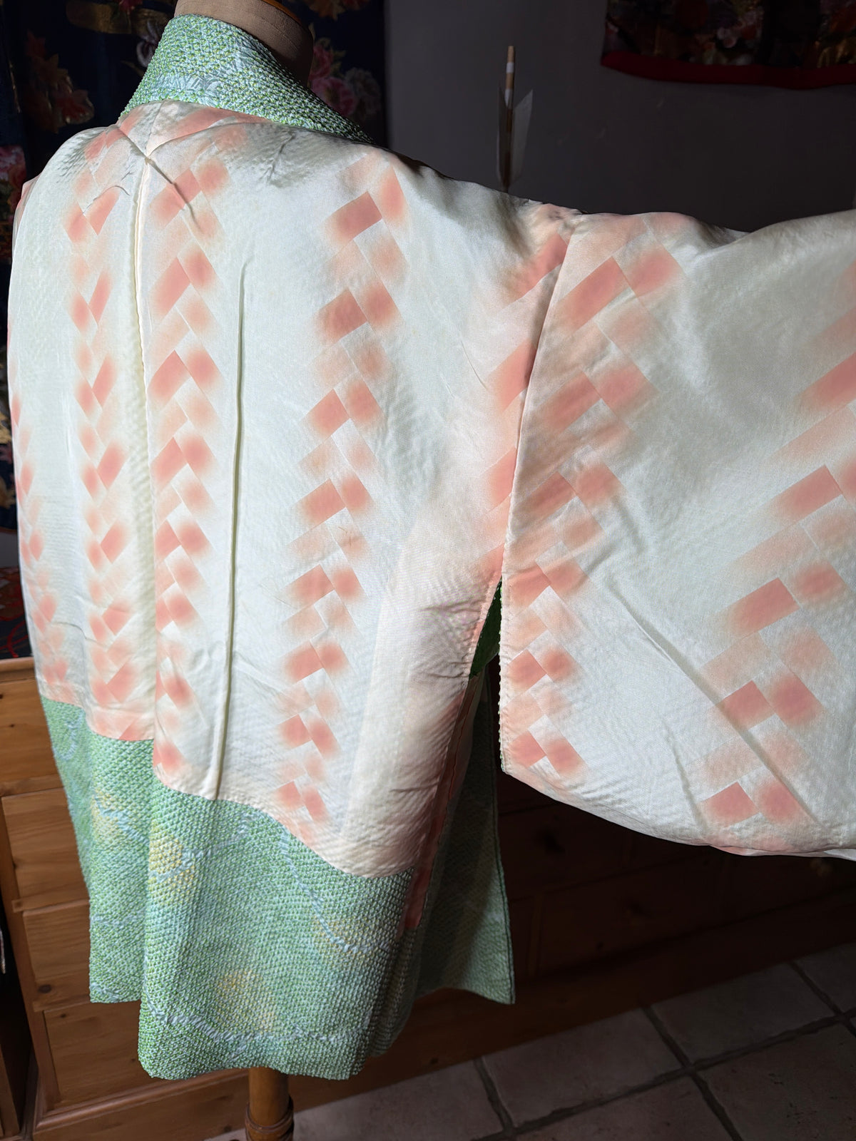 Haori veste de kimono japonais en soie Shibori Neuf