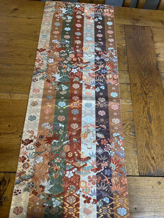 Chemin de table Obi en soie kimono japonais