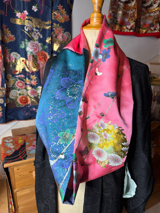 Tour de cou snood furisode kimono japonais en soie