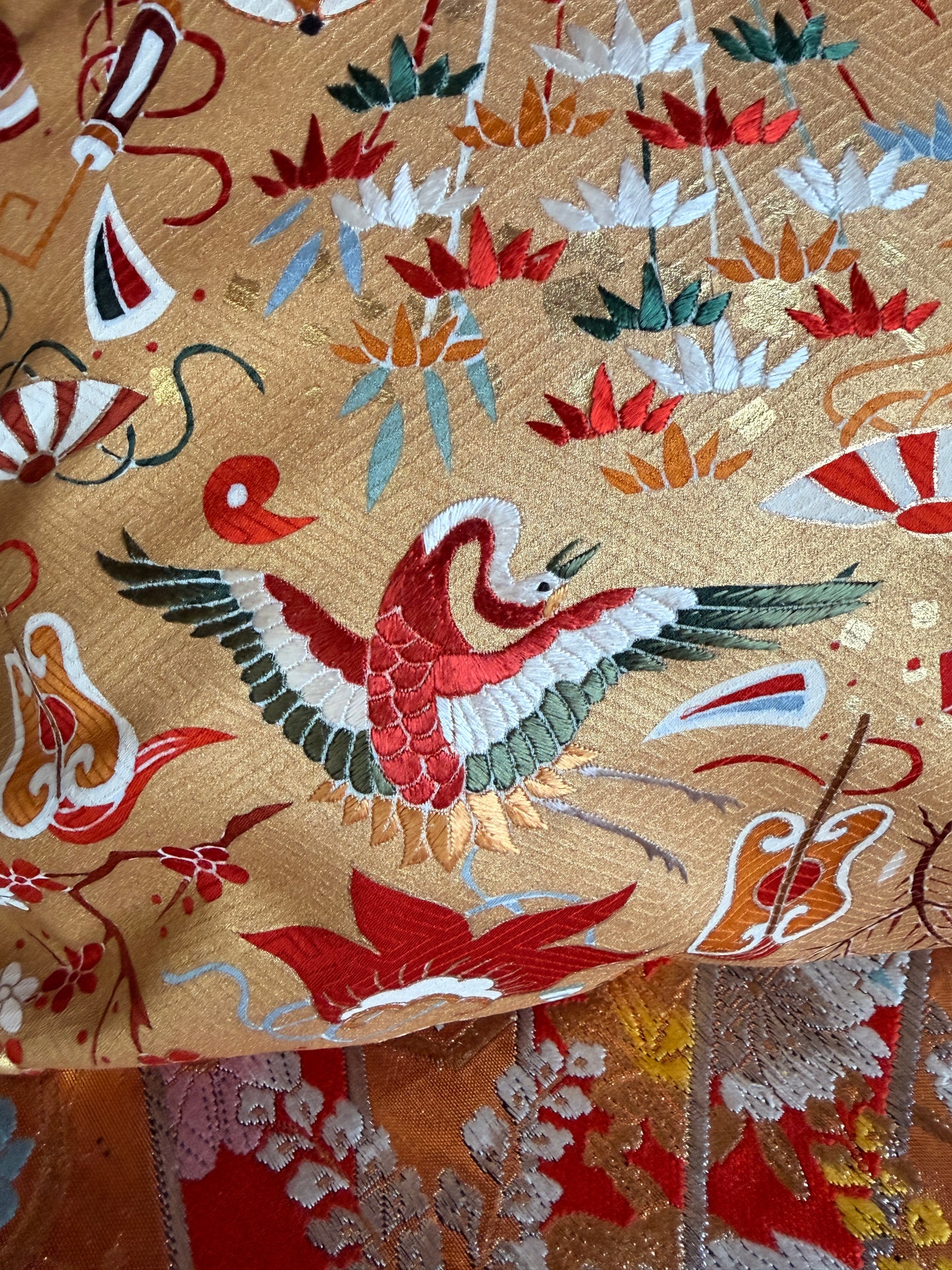 Coussin kimono japonais en soie Neuf