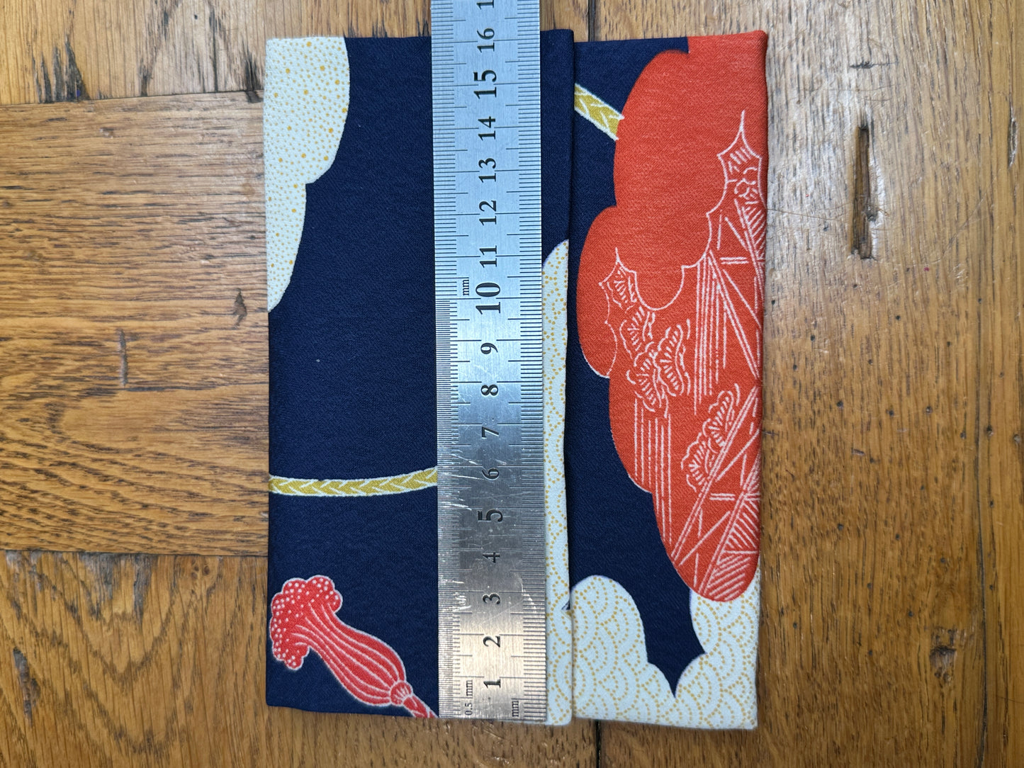 Pochette 2 compartiments kimono japonais en soie