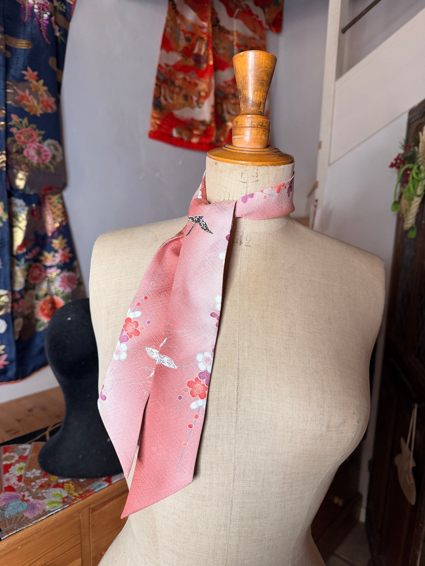 Foulard ruban kimono japonais en soie Neuf
