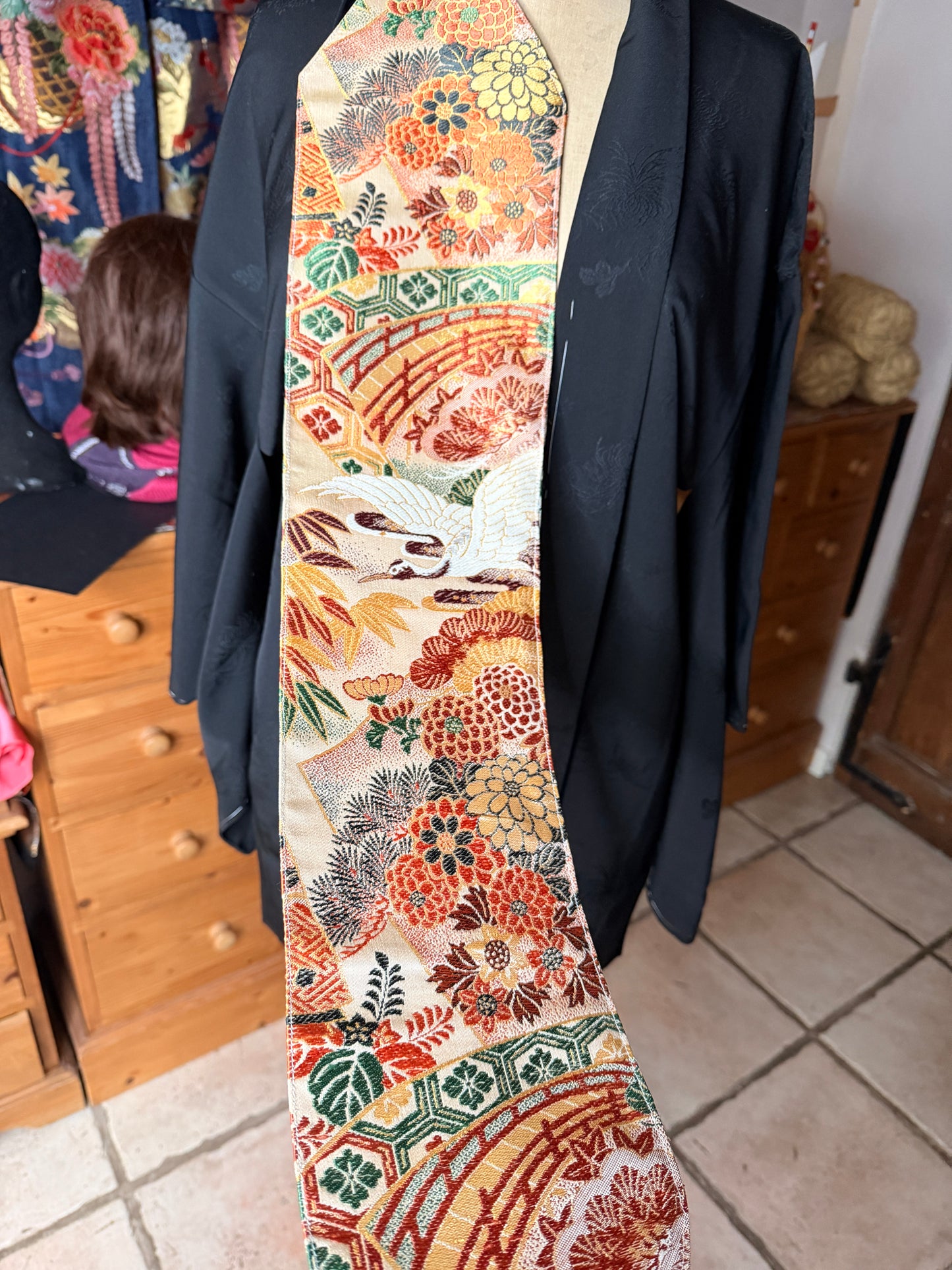 Ceinture Obi kimono japonais en soie