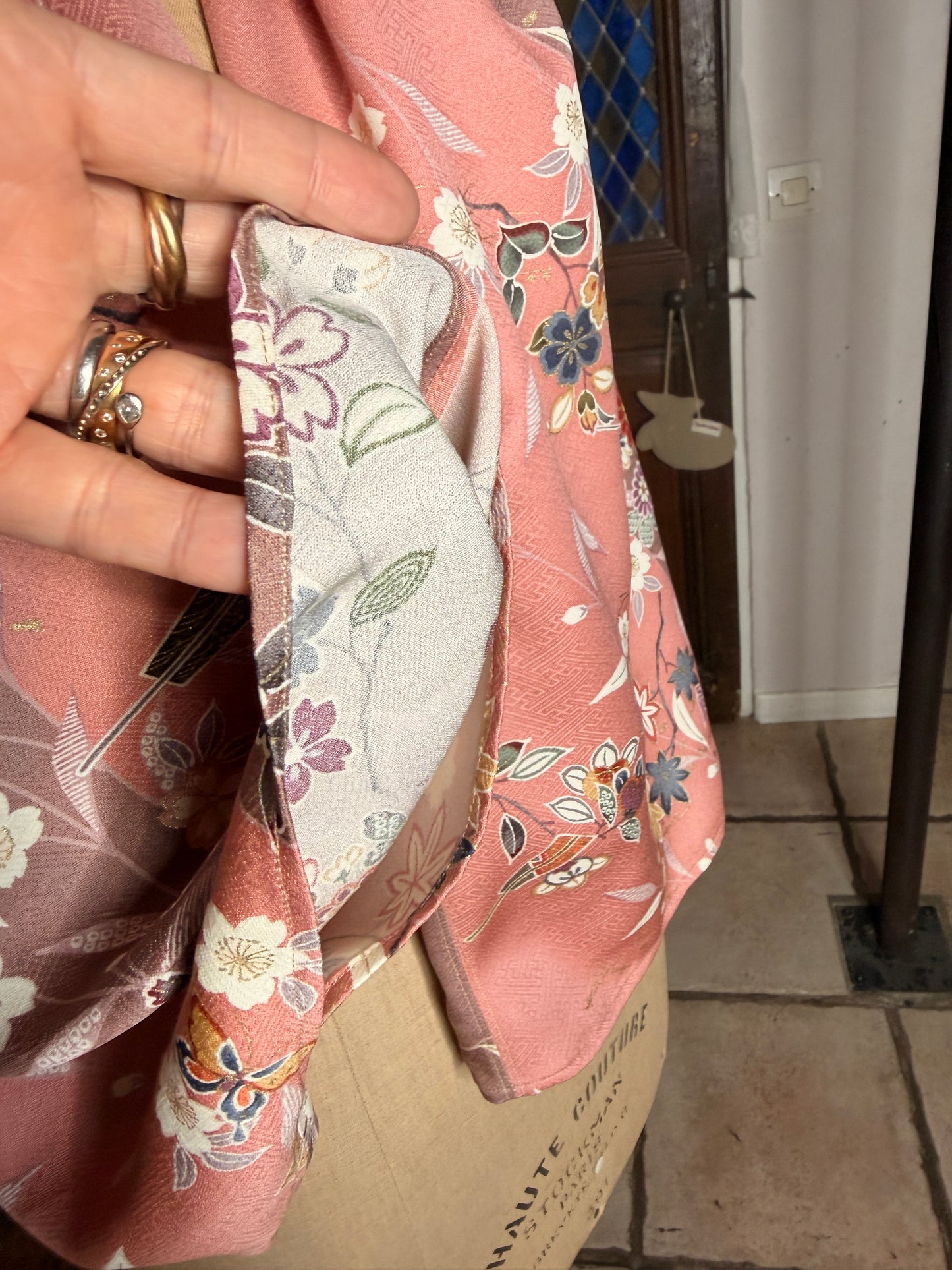 Top tunique kimono japonais en soie