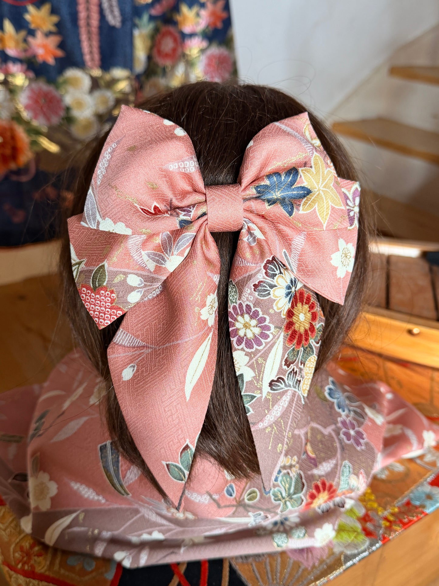 Barette japonaise kimono japonais en soie