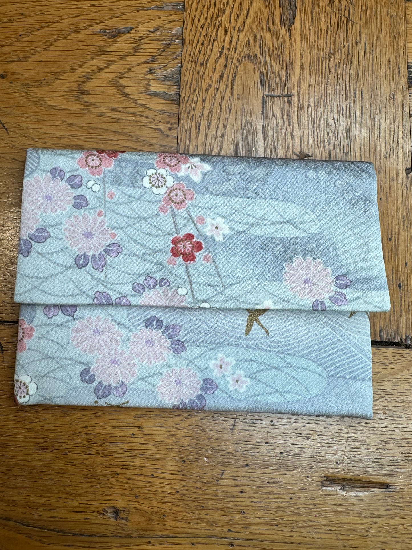Pochette 2 compartiments kimono japonais en soie