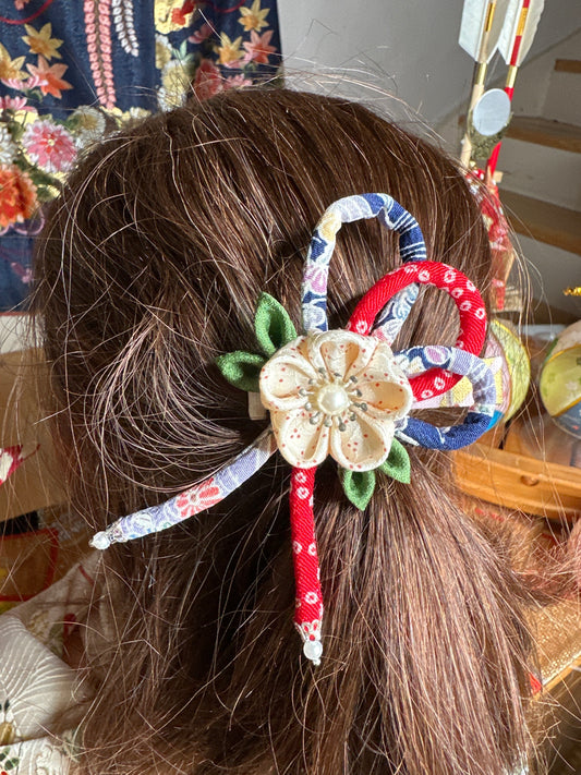 Pince à cheveux kimono en soie