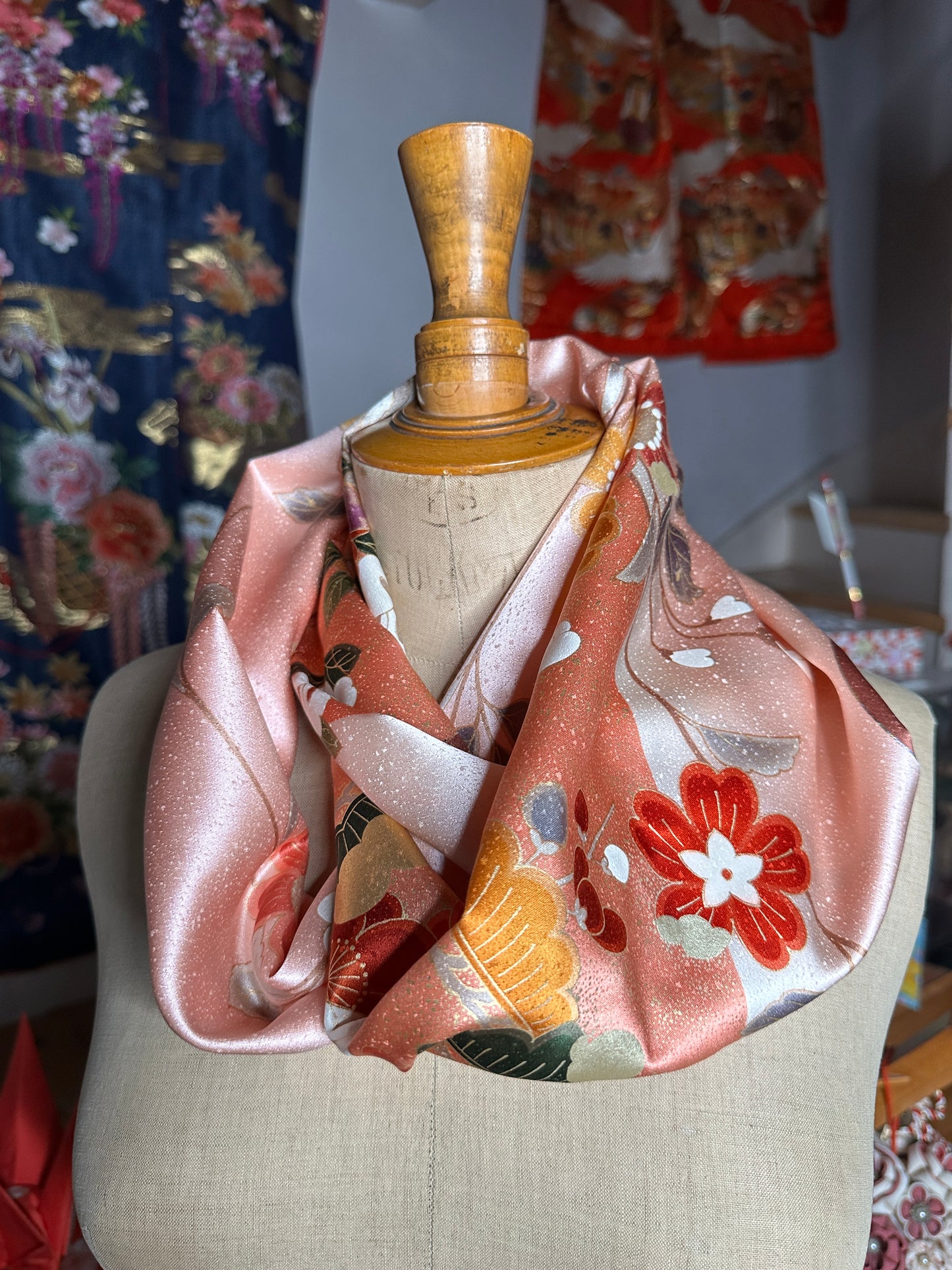 Snood tour de cou kimono japonais Furisode Neuf