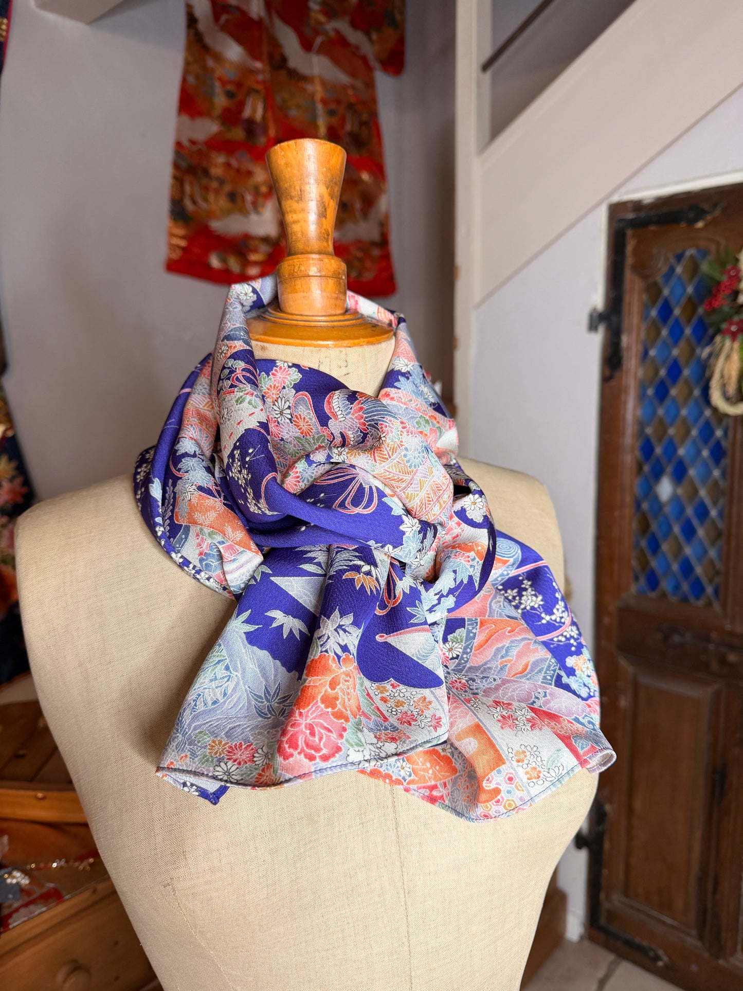 Foulard kimono japonais en soie Neuf
