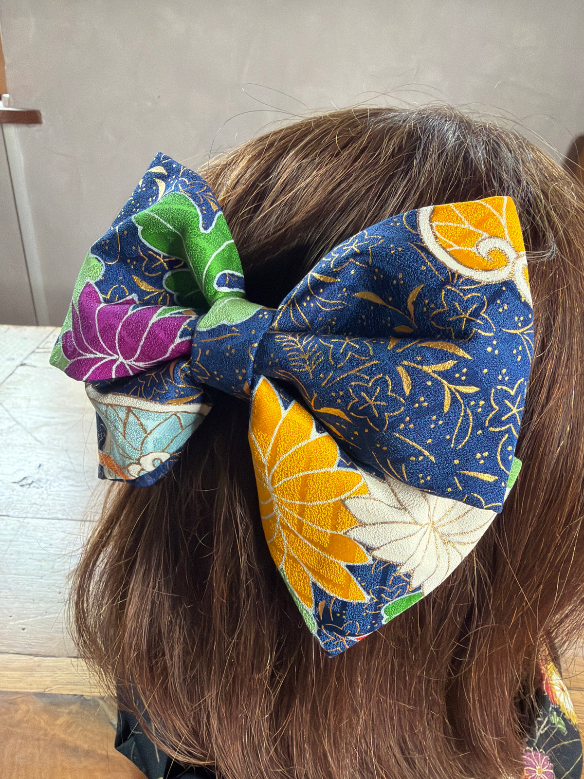 Barette japonaise kimono furisode en soie Neuf