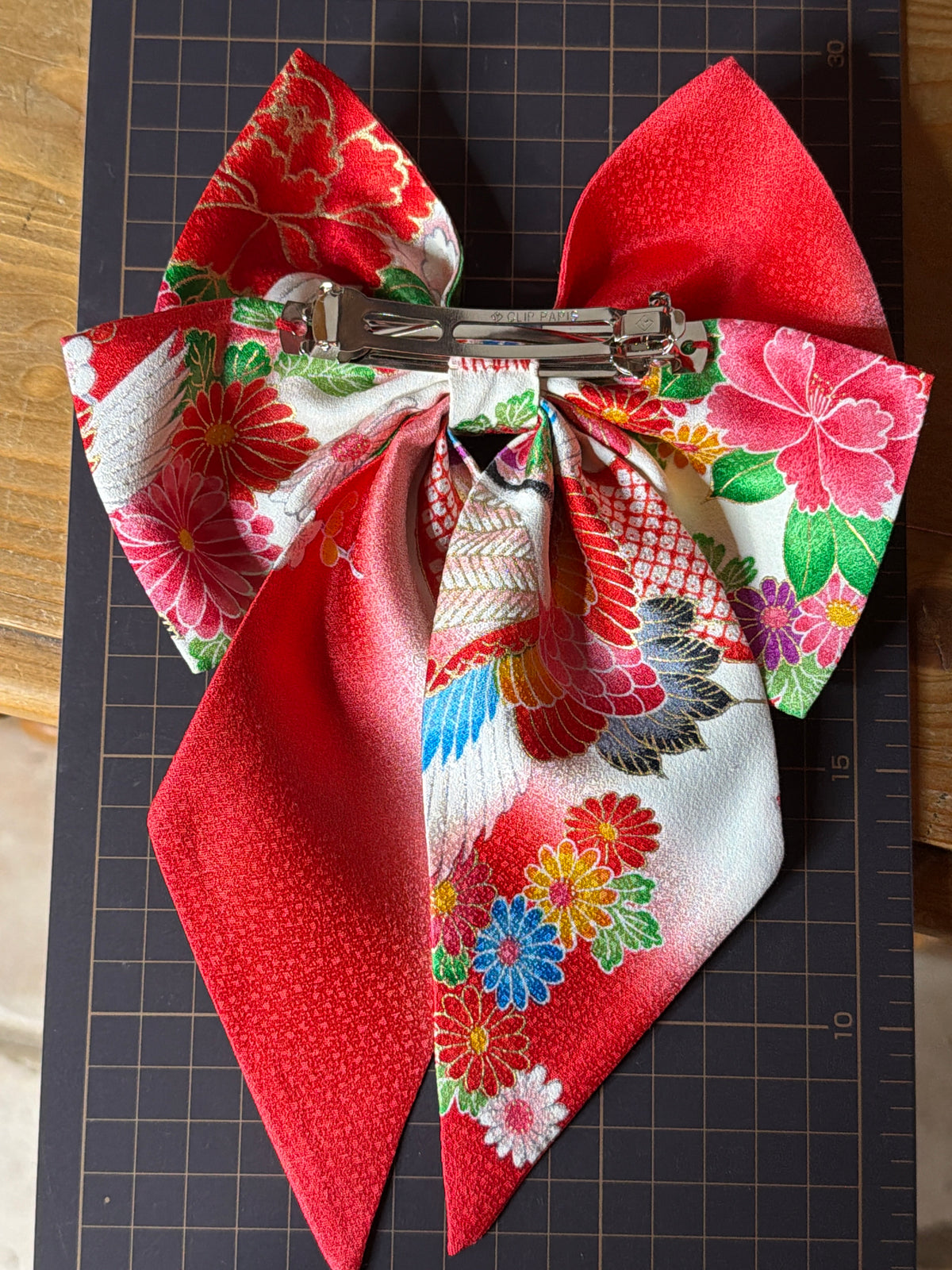 Barette pour les cheveux kimono japonais enfant en soie