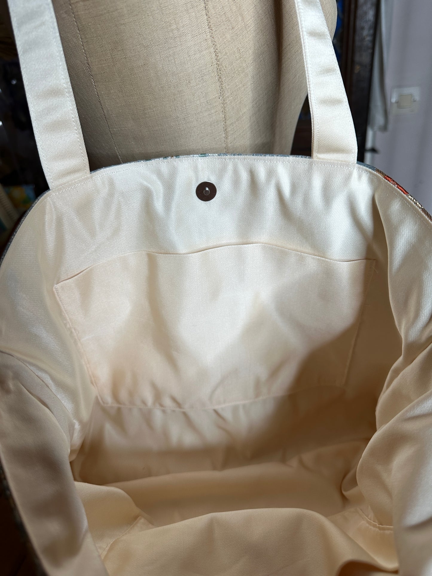 Sac cabas Obi japonais en soie Neuf