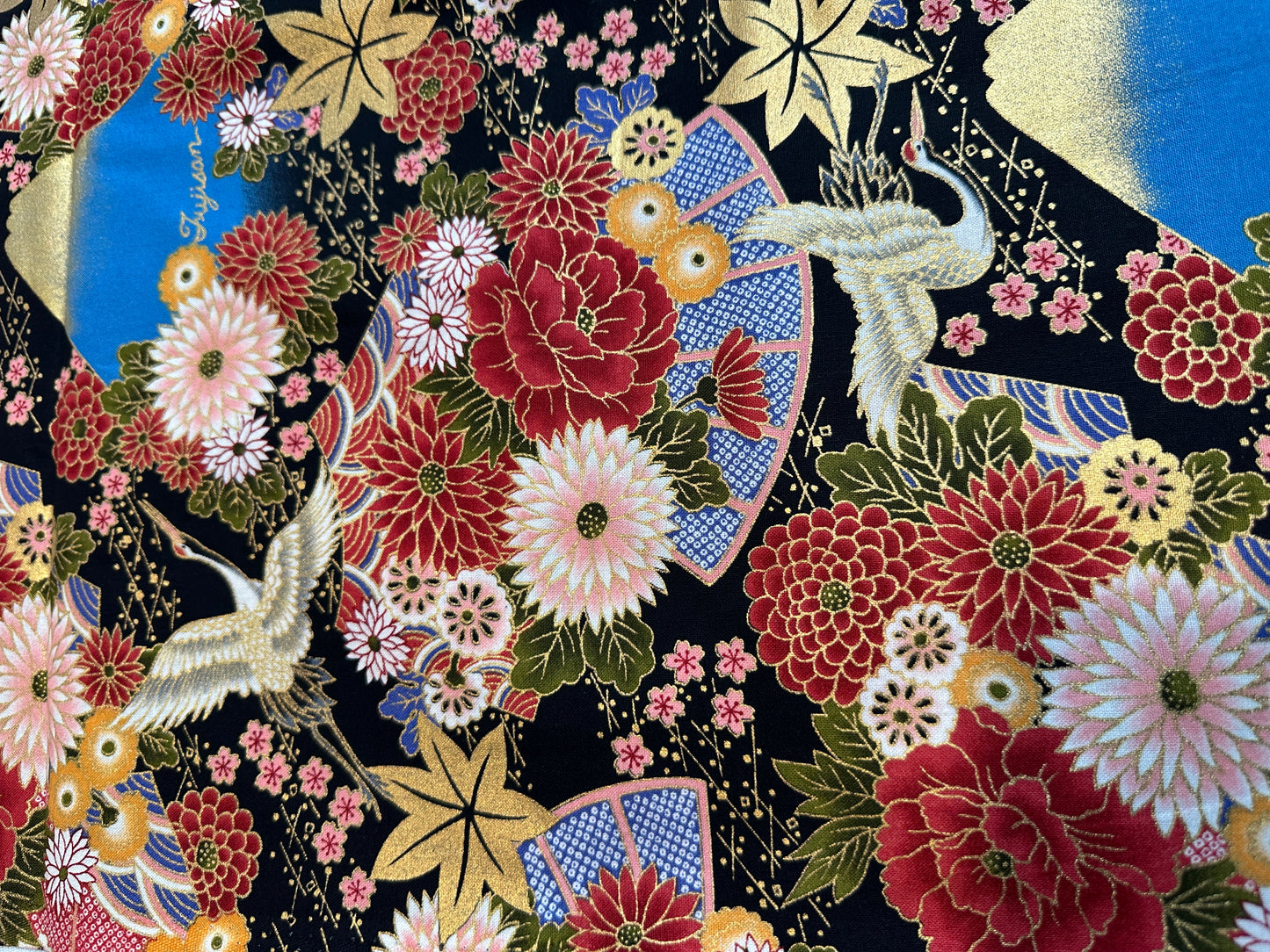 Coupon tissu japonais en coton