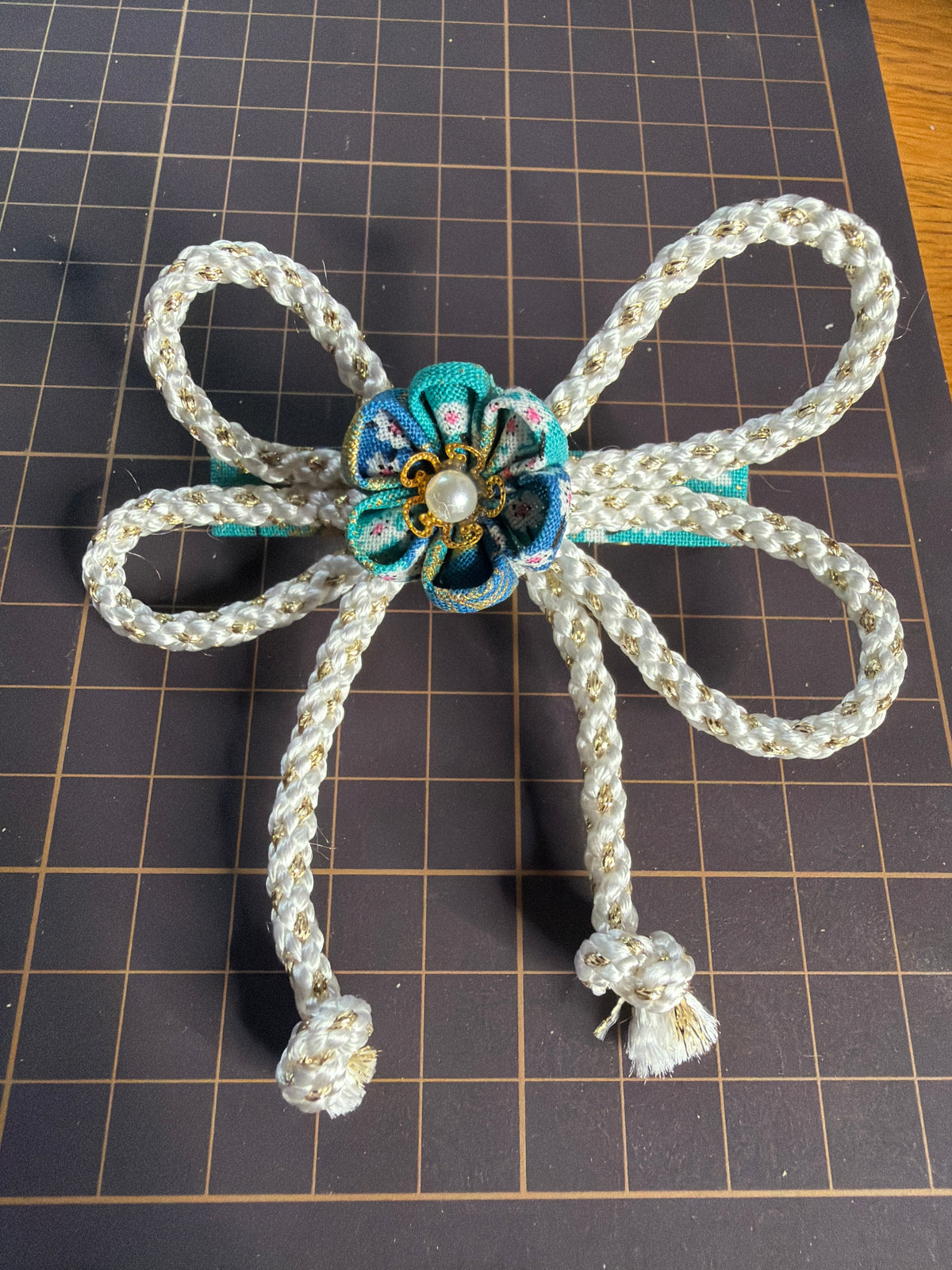 Pince à cheveux Tsumamisaiku japonaise en coton