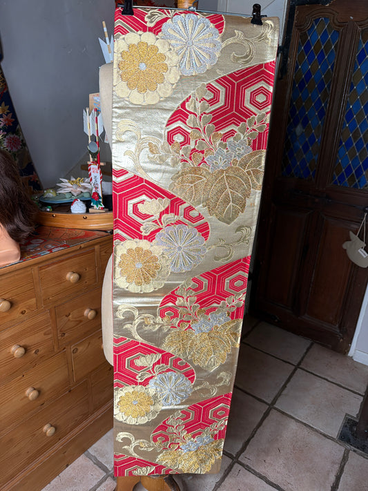 Chemin de table Obi antiqueen soie kimono japonais