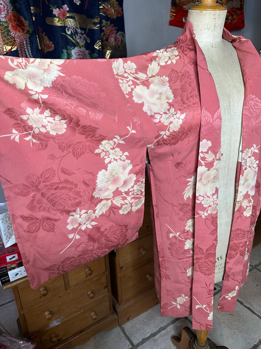 Haori veste de kimono japonais en soie vintage