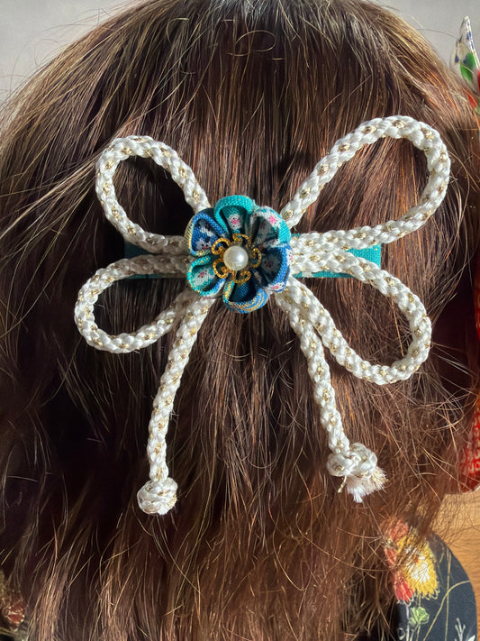 Pince à cheveux Tsumamisaiku japonaise en coton