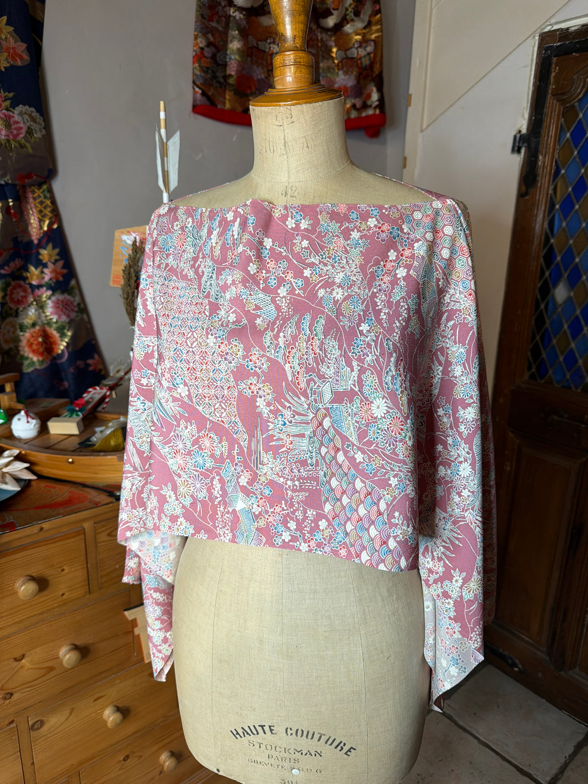 Top tunique 3 en 1 kimono japonais en soie