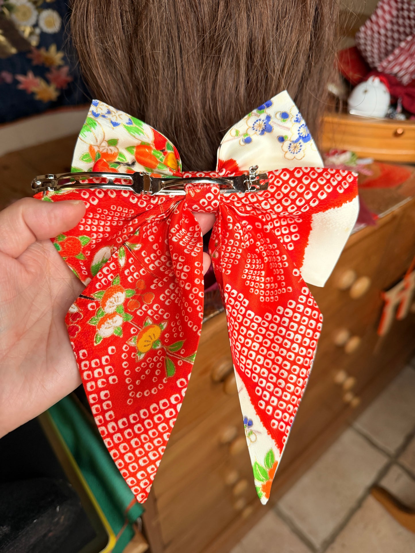 Barette pour les cheveux kimono japonais enfant